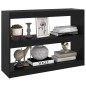 vidaXL Estantería/divisor de espacios madera pino negro 100x30x71,5 cm vidaXL Estantería/divisor de espacios madera pino negro 100x30x71,5 cm
