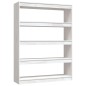 vidaXL Estantería divisor de espacios pino blanco 100x30x135,5 cm vidaXL Estantería divisor de espacios pino blanco 100x30x135,5 cm