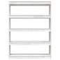 vidaXL Estantería divisor de espacios pino blanco 100x30x135,5 cm vidaXL Estantería divisor de espacios pino blanco 100x30x135,5 cm