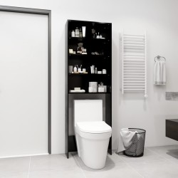 vidaXL Armario de lavadora negro 64x24x190 cm