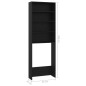 vidaXL Armario de lavadora negro 64x24x190 cm