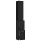 vidaXL Armario de baño madera contrachapada negro 25x26,5x170 cm vidaXL Armario de baño madera contrachapada negro 25x26,5x170 cm