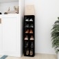vidaXL Mueble zapatero madera contrachapada negro 27,5x27x102 cm vidaXL Mueble zapatero madera contrachapada negro 27,5x27x102 cm