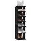 vidaXL Mueble zapatero madera contrachapada negro 27,5x27x102 cm vidaXL Mueble zapatero madera contrachapada negro 27,5x27x102 cm