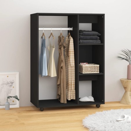 vidaXL Armario de madera de ingeniería negro 80x40x110 cm