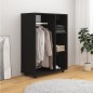 vidaXL Armario de madera de ingeniería negro 80x40x110 cm vidaXL Armario de madera de ingeniería negro 80x40x110 cm