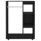 vidaXL Armario de madera de ingeniería negro 80x40x110 cm vidaXL Armario de madera de ingeniería negro 80x40x110 cm