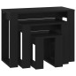 vidaXL Mesas apilables 3 piezas madera contrachapada negro vidaXL Mesas apilables 3 piezas madera contrachapada negro