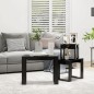 vidaXL Mesas apilables 3 piezas madera contrachapada negro vidaXL Mesas apilables 3 piezas madera contrachapada negro