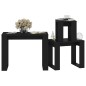vidaXL Mesas apilables 3 piezas madera contrachapada negro vidaXL Mesas apilables 3 piezas madera contrachapada negro