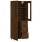 vidaXL Aparador alto madera contrachapada marrón roble 69,5x34x180 cm vidaXL Aparador alto madera contrachapada marrón roble 69,5x34x180 cm
