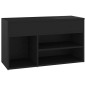 vidaXL Banco zapatero madera de ingeniería negro 80x30x45 cm