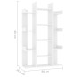 vidaXL Estantería librería madera contrachapada blanco 86x25,5x140 cm