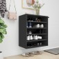 vidaXL Mueble zapatero de madera contrachapada negro 60x35x70 cm vidaXL Mueble zapatero de madera contrachapada negro 60x35x70 cm