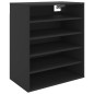 vidaXL Mueble zapatero de madera contrachapada negro 60x35x70 cm vidaXL Mueble zapatero de madera contrachapada negro 60x35x70 cm