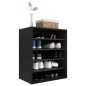 vidaXL Mueble zapatero de madera contrachapada negro 60x35x70 cm vidaXL Mueble zapatero de madera contrachapada negro 60x35x70 cm