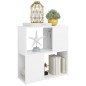vidaXL Estantería librería madera contrachapada blanco 60x24x63 cm