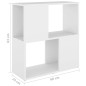 vidaXL Estantería librería madera contrachapada blanco 60x24x63 cm