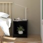 vidaXL Mesita de noche madera maciza de pino negro 35,5x33,5x41,5 cm vidaXL Mesita de noche madera maciza de pino negro 35,5x33,5x41,5 cm