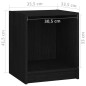 vidaXL Mesita de noche madera maciza de pino negro 35,5x33,5x41,5 cm vidaXL Mesita de noche madera maciza de pino negro 35,5x33,5x41,5 cm
