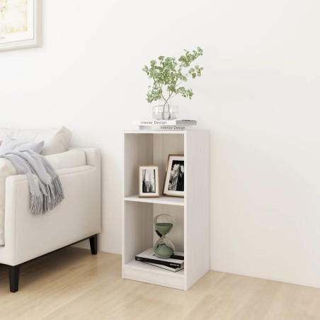 vidaXL Armario auxiliar madera maciza de pino blanco 35,5x33,5x76 cm