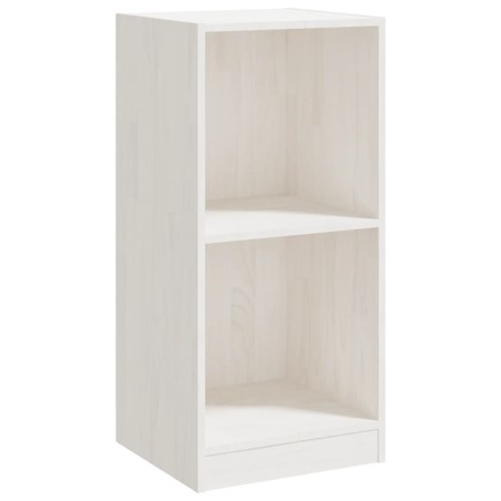 vidaXL Armario auxiliar madera maciza de pino blanco 35,5x33,5x76 cm