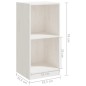 vidaXL Armario auxiliar madera maciza de pino blanco 35,5x33,5x76 cm vidaXL Armario auxiliar madera maciza de pino blanco 35,5x33,5x76 cm