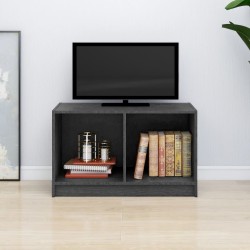 vidaXL Mueble de TV de madera maciza de pino gris 70x33x42 cm