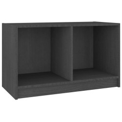 vidaXL Mueble de TV de madera maciza de pino gris 70x33x42 cm