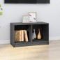 vidaXL Mueble de TV de madera maciza de pino gris 70x33x42 cm vidaXL Mueble de TV de madera maciza de pino gris 70x33x42 cm
