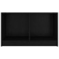 vidaXL Mueble de TV de madera maciza de pino negro 70x33x42 cm