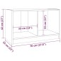vidaXL Mueble de TV de madera maciza de pino negro 70x33x42 cm