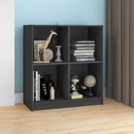 vidaXL Aparador madera maciza de pino gris 70x33x76 cm