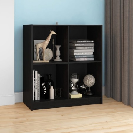 vidaXL Aparador madera maciza de pino negro 70x33x76 cm