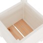 vidaXL Jardinera de madera maciza de pino blanco 31x31x31 cm vidaXL Jardinera de madera maciza de pino blanco 31x31x31 cm