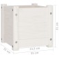vidaXL Jardinera de madera maciza de pino blanco 31x31x31 cm vidaXL Jardinera de madera maciza de pino blanco 31x31x31 cm