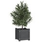 vidaXL Jardinera de madera maciza de pino gris 31x31x31 cm vidaXL Jardinera de madera maciza de pino gris 31x31x31 cm