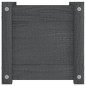 vidaXL Jardinera de madera maciza de pino gris 31x31x31 cm vidaXL Jardinera de madera maciza de pino gris 31x31x31 cm