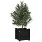 vidaXL Jardinera de madera maciza de pino negro 31x31x31 cm vidaXL Jardinera de madera maciza de pino negro 31x31x31 cm