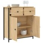 vidaXL Aparador de madera de ingeniería roble Sonoma 70x30x80 cm vidaXL Aparador de madera de ingeniería roble Sonoma 70x30x80 cm