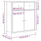 vidaXL Aparador de madera de ingeniería gris Sonoma 70x30x80 cm vidaXL Aparador de madera de ingeniería gris Sonoma 70x30x80 cm