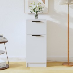 vidaXL Aparador de madera contrachapada blanco 30x30x70 cm