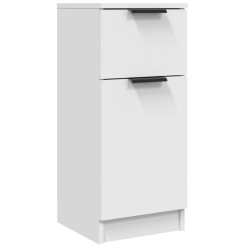 vidaXL Aparador de madera contrachapada blanco 30x30x70 cm