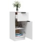 vidaXL Aparador de madera contrachapada blanco 30x30x70 cm vidaXL Aparador de madera contrachapada blanco 30x30x70 cm