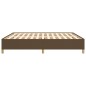 vidaXL Estructura de cama box spring tela marrón 160x200 cm