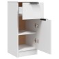 vidaXL Aparador de madera contrachapada blanco 30x30x70 cm vidaXL Aparador de madera contrachapada blanco 30x30x70 cm