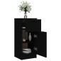 vidaXL Aparador de madera contrachapada negro 30x30x70 cm vidaXL Aparador de madera contrachapada negro 30x30x70 cm
