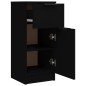 vidaXL Aparador de madera contrachapada negro 30x30x70 cm vidaXL Aparador de madera contrachapada negro 30x30x70 cm