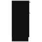 vidaXL Aparador de madera contrachapada negro 30x30x70 cm vidaXL Aparador de madera contrachapada negro 30x30x70 cm