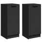 vidaXL Aparador de madera contrachapada negro 30x30x70 cm